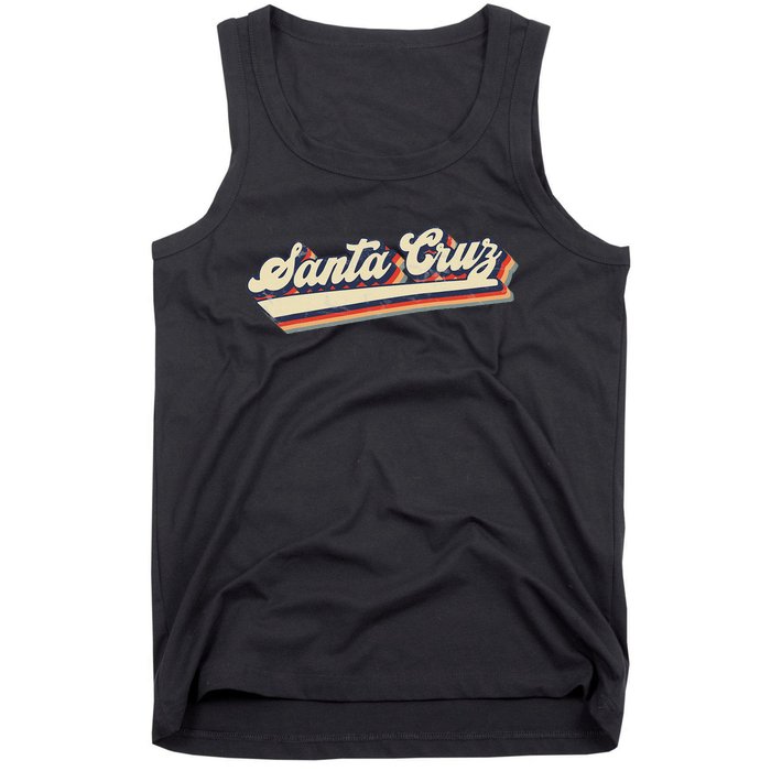 Retro Santa Cruz California Saying Surfer Tank Top