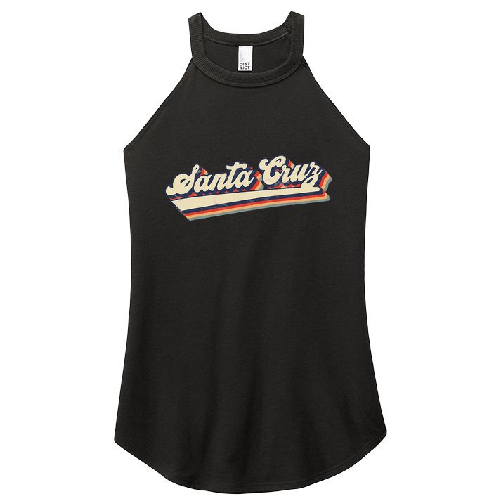 Retro Santa Cruz California Saying Surfer Women's Perfect Tri Rocker Tank