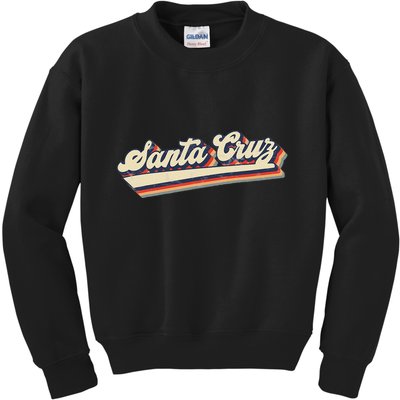 Retro Santa Cruz California Saying Surfer Kids Sweatshirt