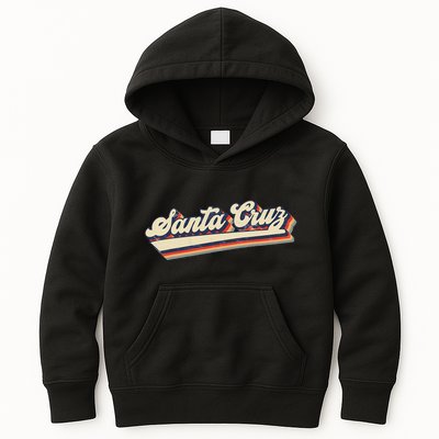 Retro Santa Cruz California Saying Surfer Kids Hoodie