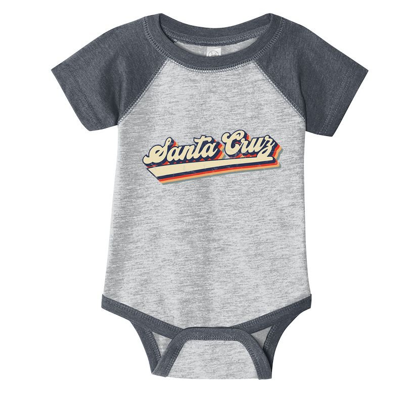 Retro Santa Cruz California Saying Surfer Infant Baby Jersey Bodysuit