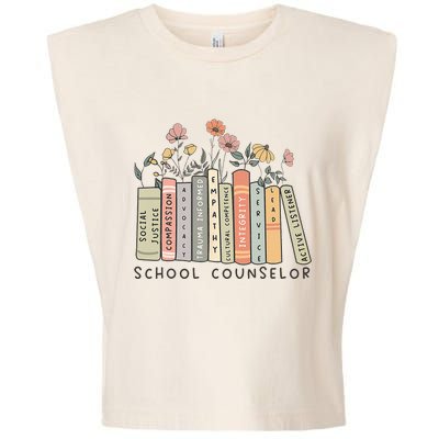 Retro School Counselor Therapist Mental Health Advocate Garment-Dyed Women's Muscle Tee