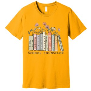 Retro School Counselor Therapist Mental Health Advocate Premium T-Shirt