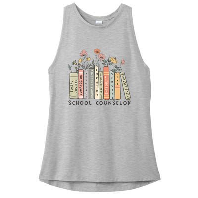 Retro School Counselor Therapist Mental Health Advocate Ladies PosiCharge Tri-Blend Wicking Tank