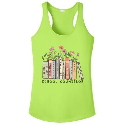 Retro School Counselor Therapist Mental Health Advocate Ladies PosiCharge Competitor Racerback Tank