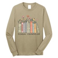 Retro School Counselor Therapist Mental Health Advocate Long Sleeve Shirt