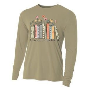 Retro School Counselor Therapist Mental Health Advocate Cooling Performance Long Sleeve Crew