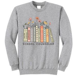 Retro School Counselor Therapist Mental Health Advocate Tall Sweatshirt