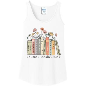 Retro School Counselor Therapist Mental Health Advocate Ladies Essential Tank