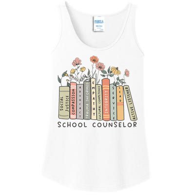 Retro School Counselor Therapist Mental Health Advocate Ladies Essential Tank