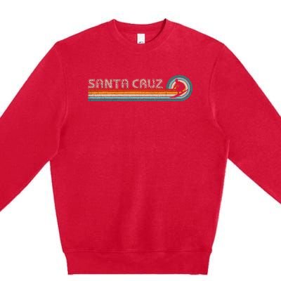 Retro Santa Cruz California Surfing Santa Cruz Premium Crewneck Sweatshirt