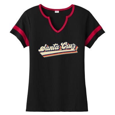 Retro Santa Cruz California Ladies Halftime Notch Neck Tee