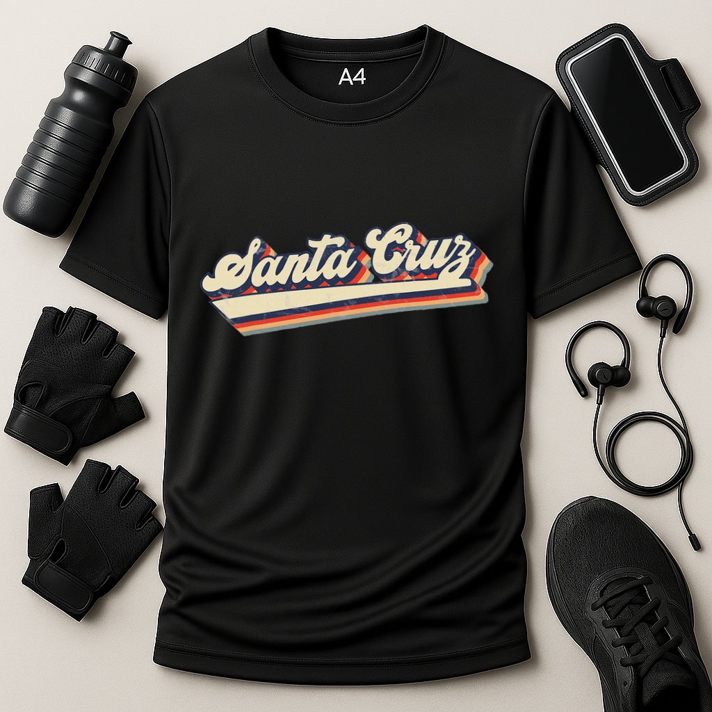 Retro Santa Cruz California Cooling Performance Crew T-Shirt