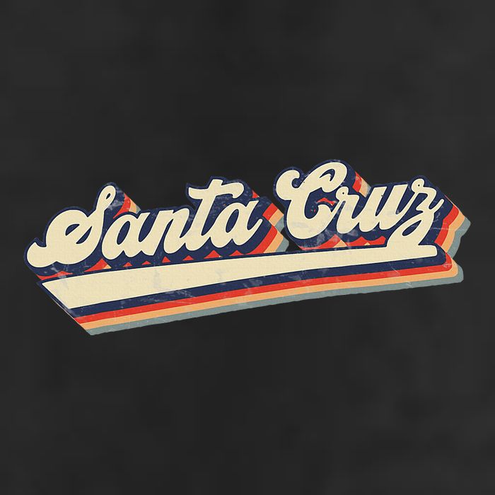 Retro Santa Cruz California 11oz C Handle Ceramic Mug