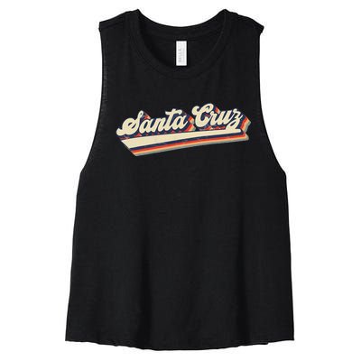 Retro Santa Cruz California Women's Racerback Cropped Tank