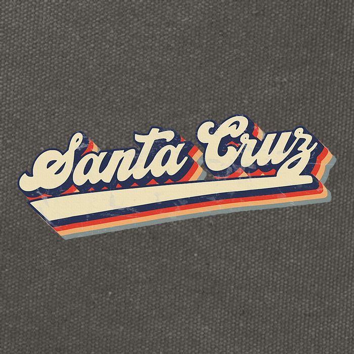 Retro Santa Cruz California Cotton Canvas Backpack
