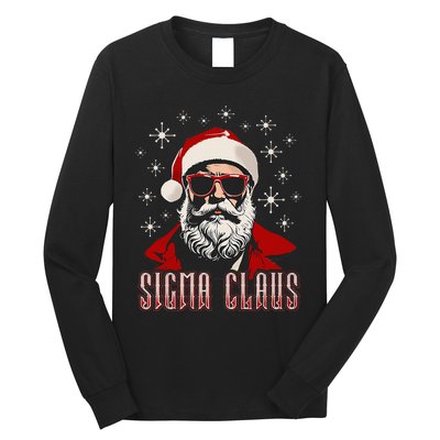 Retro Sigma Claus Distressed Gen Alpha Xmas Long Sleeve Shirt