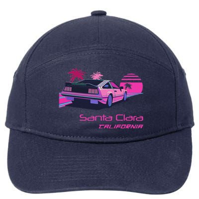 Retro Santa Clara California 7-Panel Snapback Hat