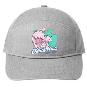 Retro Santa Cruz California Beach Surfing 7-Panel Snapback Hat