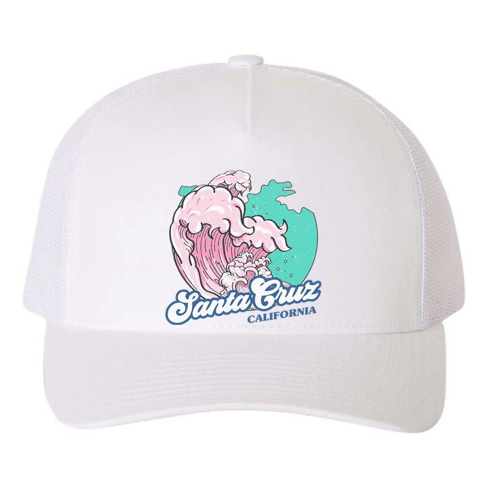 Retro Santa Cruz California Beach Surfing Yupoong Adult 5-Panel Trucker Hat