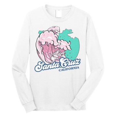 Retro Santa Cruz California Beach Surfing Long Sleeve Shirt