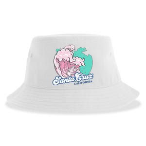 Retro Santa Cruz California Beach Surfing Sustainable Bucket Hat