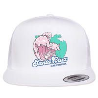 Retro Santa Cruz California Beach Surfing Flat Bill Trucker Hat