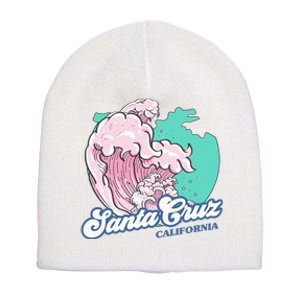 Retro Santa Cruz California Beach Surfing Short Acrylic Beanie