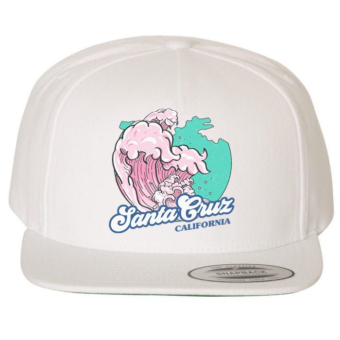 Retro Santa Cruz California Beach Surfing Wool Snapback Cap