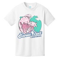 Retro Santa Cruz California Beach Surfing Kids T-Shirt