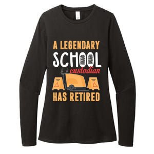 Retired School Custodian Gift School Custodian Retirement Womens CVC Long Sleeve Shirt