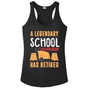 Retired School Custodian Gift School Custodian Retirement Ladies PosiCharge Competitor Racerback Tank