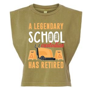 Retired School Custodian Gift School Custodian Retirement Garment-Dyed Women's Muscle Tee