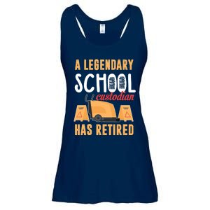 Retired School Custodian Gift School Custodian Retirement Ladies Essential Flowy Tank