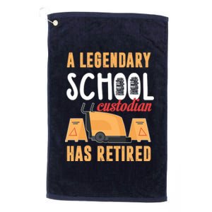 Retired School Custodian Gift School Custodian Retirement Platinum Collection Golf Towel