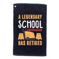 Retired School Custodian Gift School Custodian Retirement Platinum Collection Golf Towel