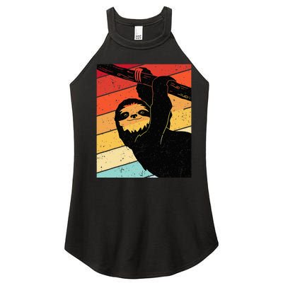 Retro Sloth Cute Sloth Lover Sloth Women’s Perfect Tri Rocker Tank