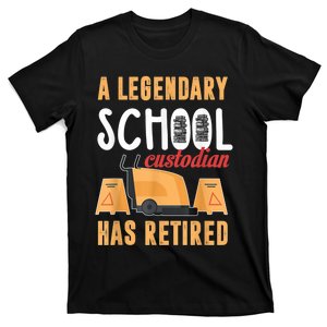 Retired School Custodian Gift School Custodian Retirement T-Shirt