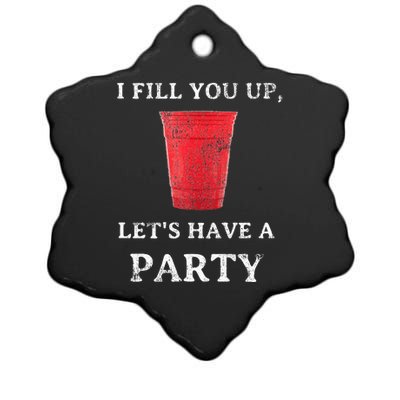 Red Solo Cup Summer Drinking Song Party Ceramic Star Ornament