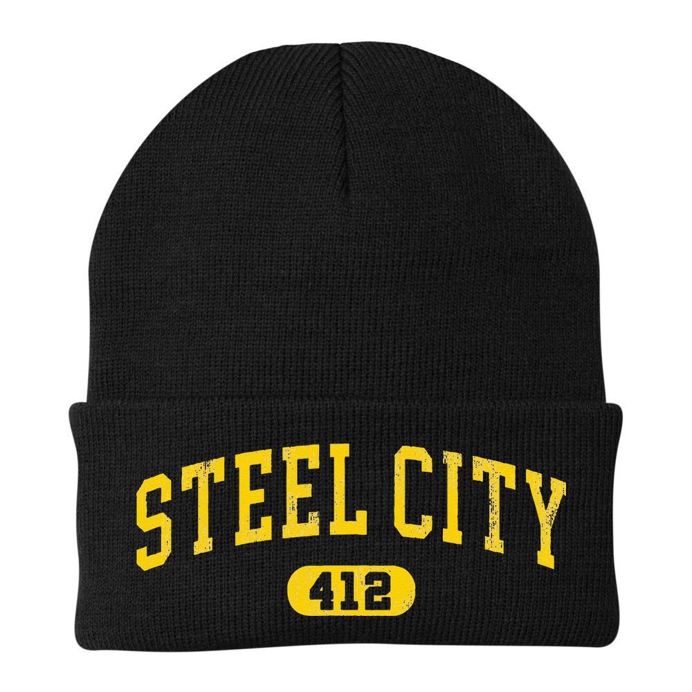 Retro Steel City Pittsburgh Pennsylvania 412 Area Code Yinz Beanie