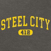 Retro Steel City Pittsburgh Pennsylvania 412 Area Code Yinz Cotton Canvas Backpack