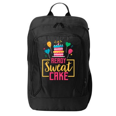 Ready Sweat Cake Wo Gym Fitness Workout Birthday Gift City Backpack