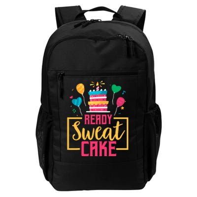 Ready Sweat Cake Wo Gym Fitness Workout Birthday Gift Daily Commute Backpack