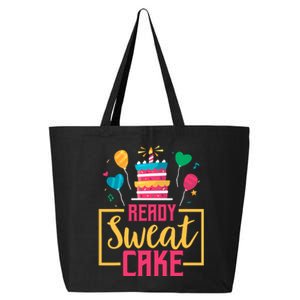 Ready Sweat Cake Wo Gym Fitness Workout Birthday Gift 25L Jumbo Tote