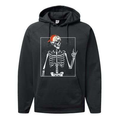 Rocker Skeleton Cap Skater Cool Halloween Punk Performance Fleece Hoodie