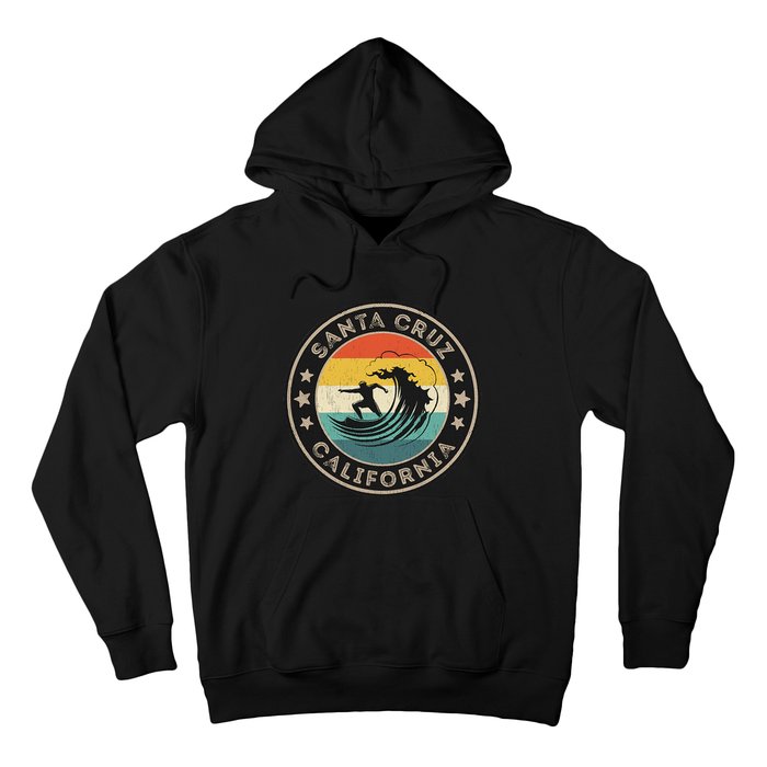 Retro Santa Cruz California Surfing Santa Cruz Hoodie