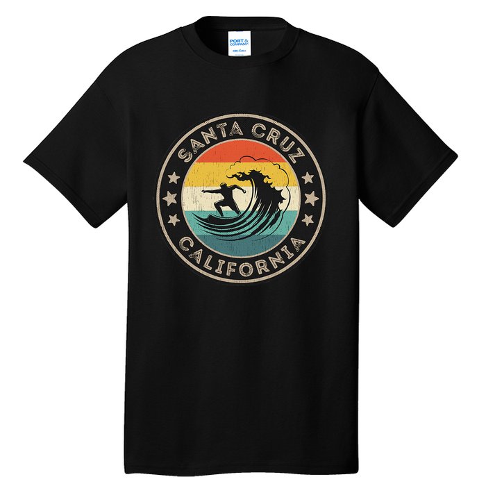 Retro Santa Cruz California Surfing Santa Cruz Tall T-Shirt