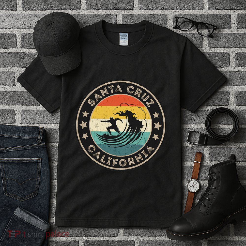 Retro Santa Cruz California Surfing Santa Cruz Tall T-Shirt