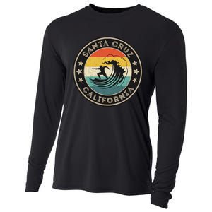 Retro Santa Cruz California Surfing Santa Cruz Cooling Performance Long Sleeve Crew