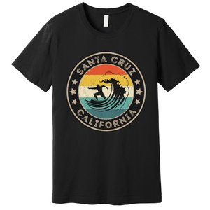 Retro Santa Cruz California Surfing Santa Cruz Premium T-Shirt